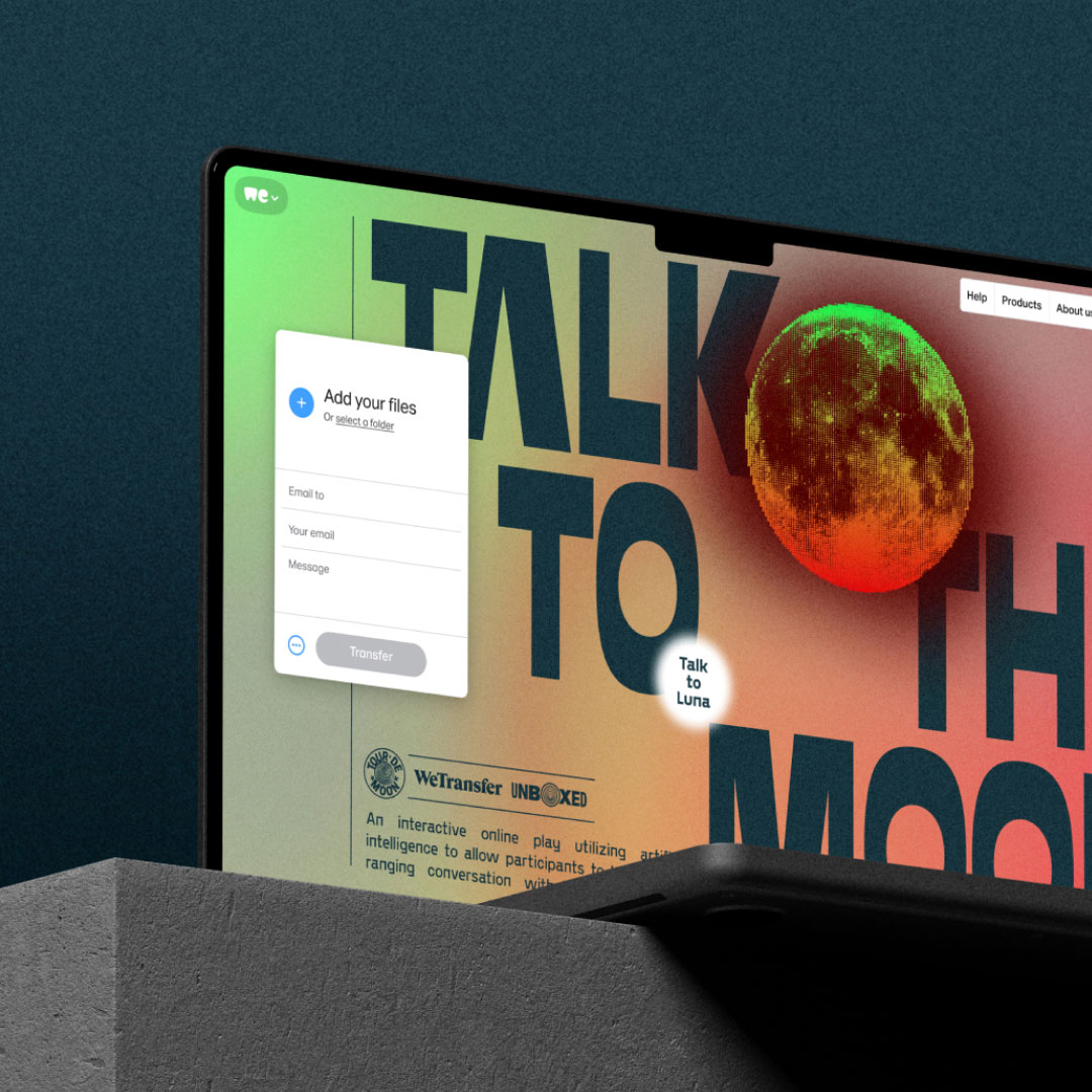 The story of Talk to the Moon: a wonderfully strange AI experience, brought to life on WeTransfer